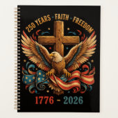 250 Jaar geloof en vrijheid patriottische adelaar Planner (Voorkant)
