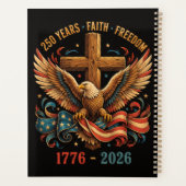 250 Jaar geloof en vrijheid patriottische adelaar Planner (Achterkant)