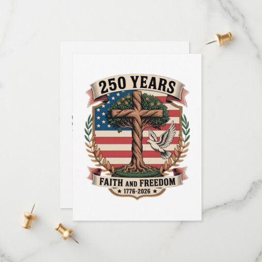 250 Jaar geloof en vrijheid Save The Date (Voorkant / Achterkant in situ)