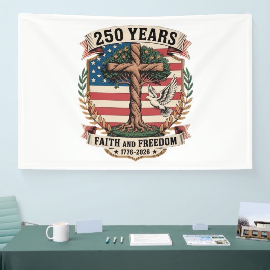 250 Jaar geloof en vrijheid Spandoek (Beurs)