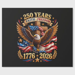 250 Jaar geloofsvrijheid Adelaar Patriottisch Cadeaupapier