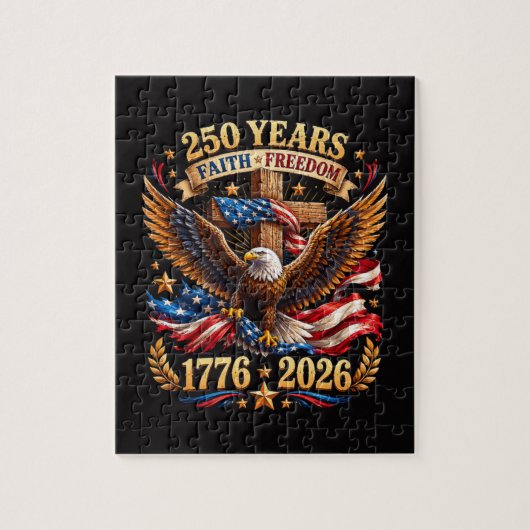 250 Jaar geloofsvrijheid Adelaar Patriottisch Legpuzzel (Verticaal)