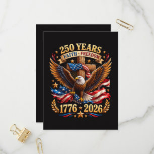250 Jaar geloofsvrijheid Adelaar Patriottisch Uitnodiging Briefkaart