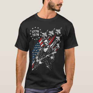 250 Jaar Gevechtsvliegtuigen Amerikaanse Vlag Abe T-shirt