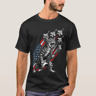 250 Jaar Gevechtsvliegtuigen Vs Vlag Patriottische T-shirt