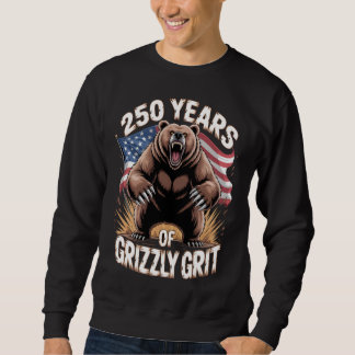250 Jaar Grizzly Grit Patriottische Beer Kunst Trui