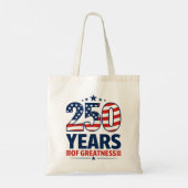 250 Jaar Grootheid Amerikaanse Onaafhankelijkheid Tote Bag (Achterkant)