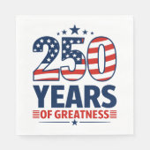 250 Jaar Grootheid Amerikaanse Onafhankelijkheid Servet (Voorkant)