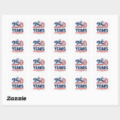 250 Jaar Grootheid Amerikaanse Onafhankelijkheid Vierkante Sticker (Vel)