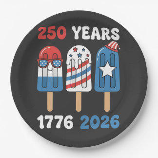 250 jaar ijs 1776 2026 4 juli ijs  papieren bordje