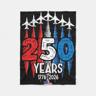 250 Jaar Jets Smoke 1776 2026 250ste Verjaardag U Fleece Deken