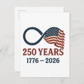 250 jaar Jubileum 1776-2026 USA Patriottisch Aankondigingskaart (Voorkant / Achterkant)