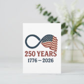 250 jaar Jubileum 1776-2026 USA Patriottisch Aankondigingskaart (Staand voorkant)