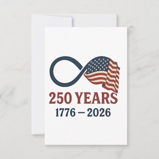 250 jaar Jubileum 1776-2026 USA Patriottisch Bedankkaart (Voorkant)