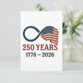 250 jaar Jubileum 1776-2026 USA Patriottisch Bedankkaart (Staand voorkant)