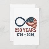 250 jaar Jubileum 1776-2026 USA Patriottisch Bedankkaart (Voorkant / Achterkant)