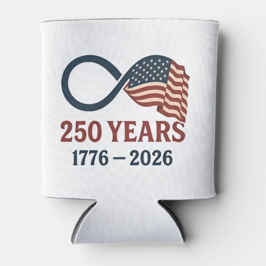 250 jaar Jubileum 1776-2026 USA Patriottisch Blikjeskoeler (Voorkant)