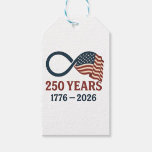 250 Jaar Jubileum 1776-2026 USA Patriottisch Cadeaulabel