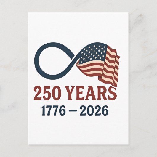 250 jaar Jubileum 1776-2026 USA Patriottisch Feestdagenkaart (Voorkant)