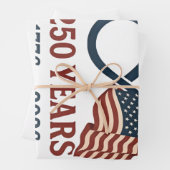 250 jaar Jubileum 1776-2026 USA Patriottisch Inpakpapier Vel (In situ)