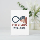 250 Jaar Jubileum 1776-2026 USA Patriottisch  Kaart (Staand voorkant)