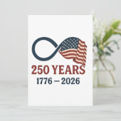 250 Jaar Jubileum 1776-2026 USA Patriottisch  Kaart (Staand voorkant)