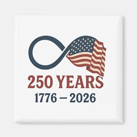 250 Jaar Jubileum 1776-2026 USA Patriottisch  Magneet (Voorkant)