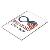 250 jaar Jubileum 1776-2026 USA Patriottisch Notitieboek (Linkerzijde)