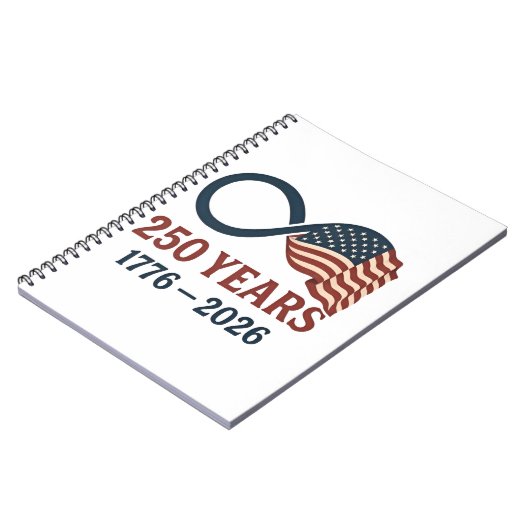 250 jaar Jubileum 1776-2026 USA Patriottisch Notitieboek (Linkerzijde)