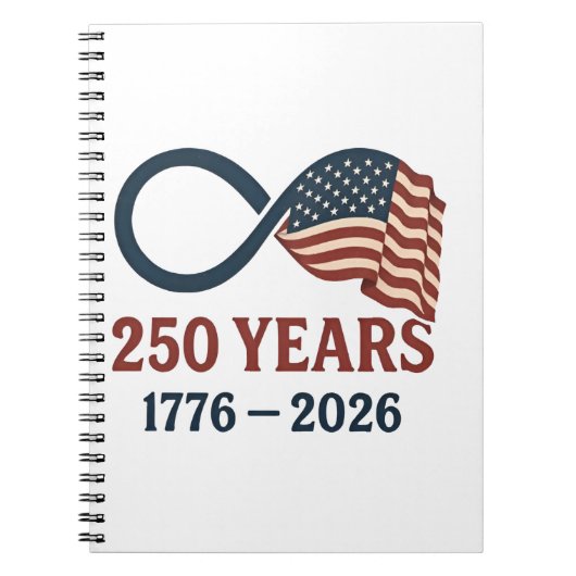 250 jaar Jubileum 1776-2026 USA Patriottisch Notitieboek (Voorkant)