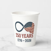 250 jaar Jubileum 1776-2026 USA Patriottisch Papieren Bekers (Voorkant)