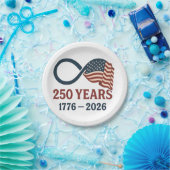 250 jaar Jubileum 1776-2026 USA Patriottisch Papieren Bordje (Feest)