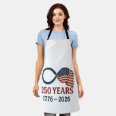 250 Jaar Jubileum 1776-2026 USA Patriottisch Schort (Gedragen)