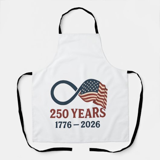 250 Jaar Jubileum 1776-2026 USA Patriottisch Schort (Voorkant)