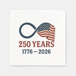 250 jaar Jubileum 1776-2026 USA Patriottisch Servet