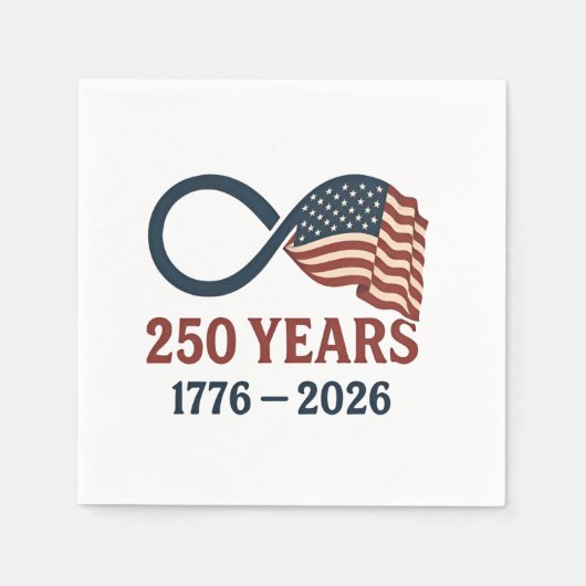 250 jaar Jubileum 1776-2026 USA Patriottisch Servet (Voorkant)
