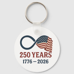 250 jaar Jubileum 1776-2026 USA Patriottisch Sleutelhanger