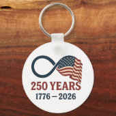 250 jaar Jubileum 1776-2026 USA Patriottisch Sleutelhanger (Voorkant)