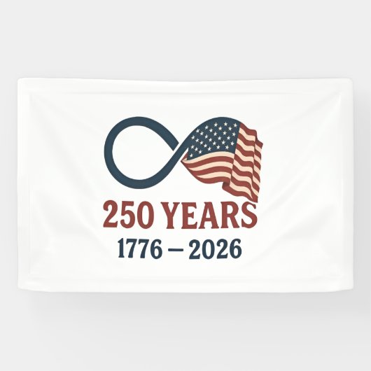 250 jaar Jubileum 1776-2026 USA Patriottisch Spandoek (Horizontaal)