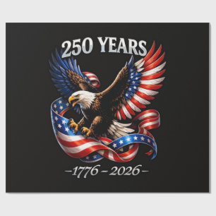 250 Jaar Jubileum Adelaar Amerikaanse Vlag Cadeaupapier
