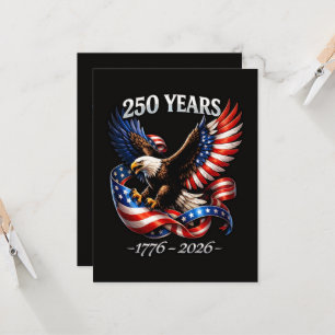 250 Jaar Jubileum Adelaar Amerikaanse Vlag Kaart