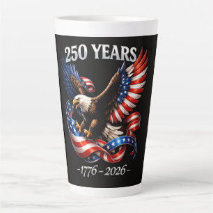 250 Jaar Jubileum Adelaar Amerikaanse Vlag Latte Mok