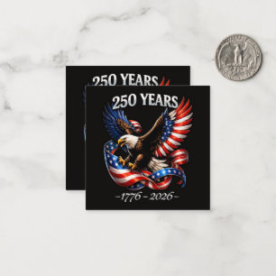 250 Jaar Jubileum Adelaar Amerikaanse Vlag Notitiekaartje