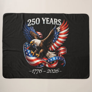 250 Jaar Jubileum Adelaar Amerikaanse Vlag Sherpa Deken
