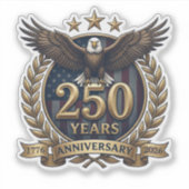 250 Jaar Jubileum Amerikaanse Onafhankelijkheid  Sticker (Voorkant)