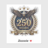 250 Jaar Jubileum Amerikaanse Onafhankelijkheid  Sticker (Vel)