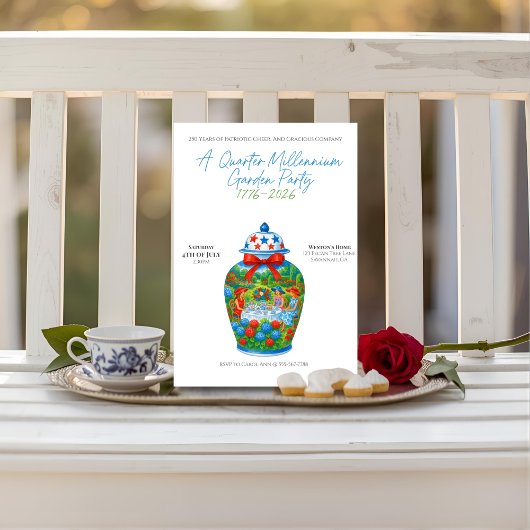 250 jaar Jubileum Ginger Jar tuinfeest Kaart