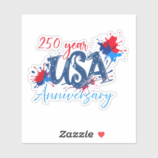 250 jaar jubileum van de VS Sticker (Vel)