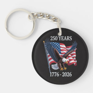 250 Jaar Jubileum VS Amerikaanse Vlag 1776-2026 Sleutelhanger
