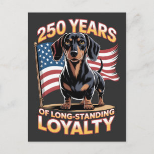 250 Jaar Langdurige Trouw Dachshund Briefkaart